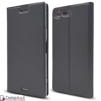 Dirbtinės odos dėklas - tamsiai pilkas (Sony Xperia Xz Premium) Dirbtinės odos dėklas - tamsiai pilkas (Sony Xperia Xz Premium)